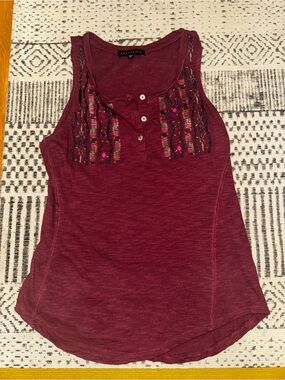 Sanctuary embroidered tank top